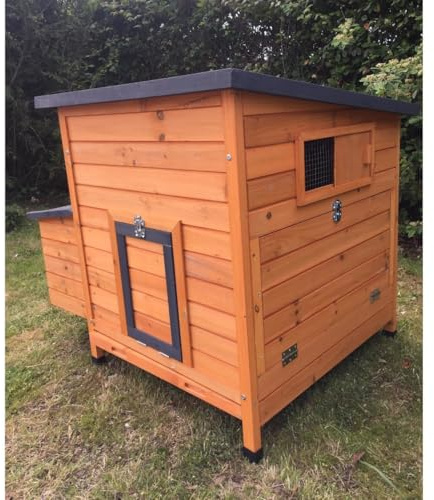 Animal Valley Gallinero Sussex XL Techo Shingle Negro Abatible para 6 a 10 Gallinas, Madera FSC