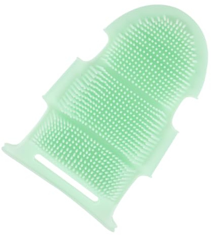 Beavorty Silikon Badehandschuhe Kinder Massage Bürste Sanft Peelend Rutschfest Hautfreundlich Tiefe Hautreinigung Bad Hygiene