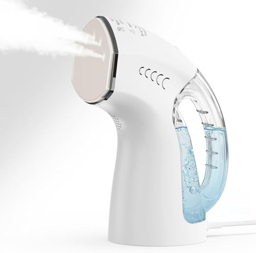 SANPINTECH Clothes Steamer Hndheld, 800W Handheld Portable Garment Steamer for Home, Office and Travel, Auto-Off (Extra gift 1pcs Heat Resistant Glove) (White-2)