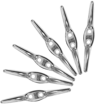 MUCKLILY 6pcs Stainless Steel Curtain Cord Cleats Winder Hook for Vertical Blinds Roller Shades Neat Organizer Effortless Installation Modern Design for Tidy Window Management