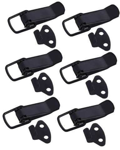 HONITANO 6 pièces Lot de Loquets à Ressort Acier Inoxydable Fermeture à Bascule pour Boîtes Casiers et Armoires Système de Verrouillage Pratique et Résistant