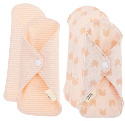 Holibanna 5 Stück Packung Waschbare Menstruationsbinden aus Atmungsaktiver Baumwolle mit Hoher Saugfähigkeit für Frauen während Menstruation und Wochenbett Geeignet Zufälliger Stil