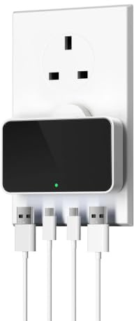 USB C Plug Charger 45W PD&20W QC,Slim Flat 4-Port USB Wall Charging,Travel Fast USB-C Charger Station for Laptop,MacBook, iPhone, Samsung,Airpods,iPad (Black, 45W)