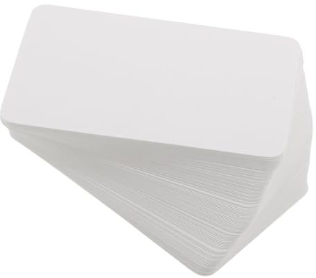 Alipis 200 Cartes Vierges en Papier Cartonné Blanc 9 X 54 CM – Fiches de Révision Recto Verso – Mini Cartes D’Entraînement pour Élèves et Enseignants – pour Mémorisation Scrapbooking
