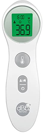 dBb Remond Thermomètre Frontal Sans Contact, Thermomètre Infrarouge Bébé & Adulte