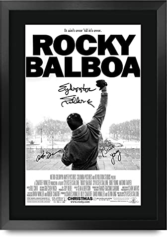 HWC Trading FR A3 Rocky 6 Balboa Sylvester Stallone Gifts gedrucktes Poster signiertes Autogramm Bild für Film-Fans – A3 gerahmt