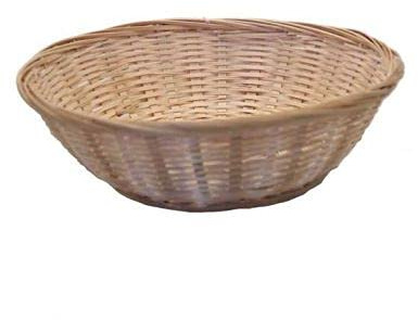 APAC 10 Round Natural Bamboo Wicker Bread Basket (Pack of 4)