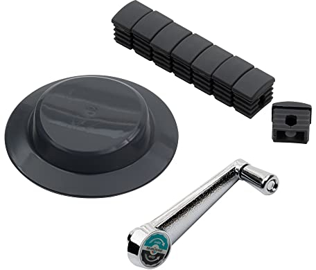 paramondo Ersatzteil-Set für interpara Sonnenschirme, 8 x Endkappen, 1 x Abdeckkappe, 1 x Kurbel, Anthrazit