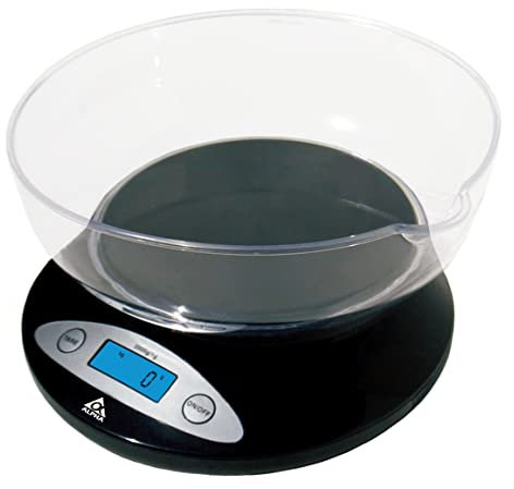 jiande Bilancia da Cucina Digitale con Ciotola Trasparente, 5000 g Cottura Elettronica in Scala Alimentare con retroilluminazione LCD. Display, modalità e Tara Caratteristiche 5000g x 1g