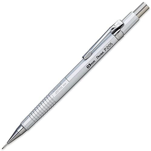 Pentel P205-Z Druckbleistift, P200-Serie, Metall, Aluminium, 0,5 mm, einzeln