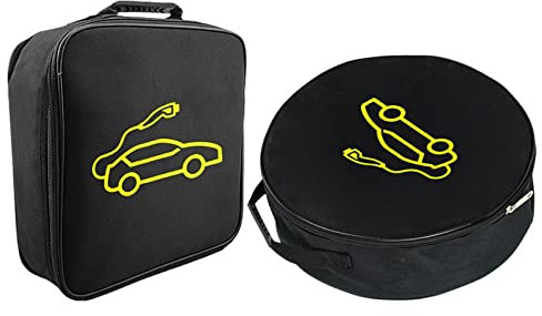 Anloximt 2 Ev Charging Cable Bag Electric Car Cables Carry Case, Car Boot Storage Bag For Ev Electric Cable, Electric Vehicles Charging Cable Organiser, Ideal For Car Jump Leads, Garden Hose Pipes