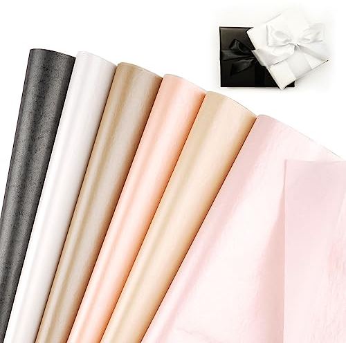 Lot de 60 feuilles de papier de soie, 35 x 50 cm, papier de soie coloré pour pompons, loisirs créatifs et loisirs créatifs (6 couleurs)