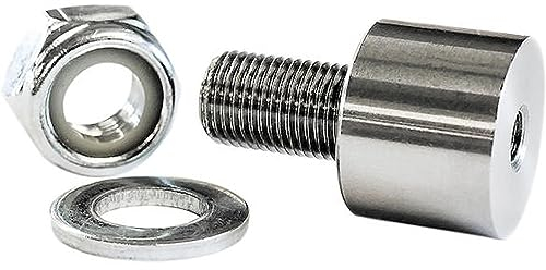 Robert Axle - Polygonadapter Stahl Kupplung Adapter für Schnellspanner - für Fahrrad Kinder Anhänger - inkl. RennMaxe Silikonband