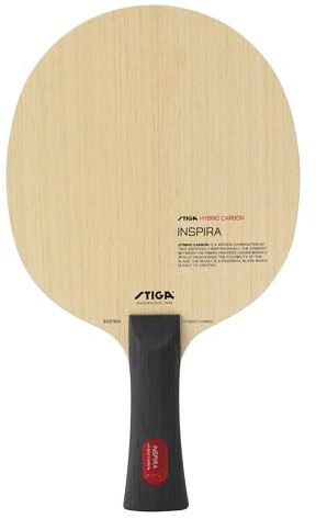 Stiga Inspira Hybrid Carbon Table Tennis Blade, Offensive Professional Blade with Maximum Control & Power - Master - Brown