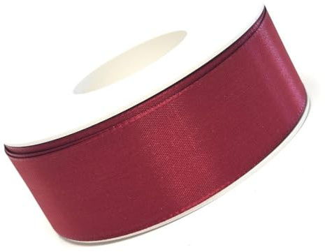 Schleifenband 50 Meter x 40 MM Weinrot Bordeaux Visko Taft Dekoband Geschenkband