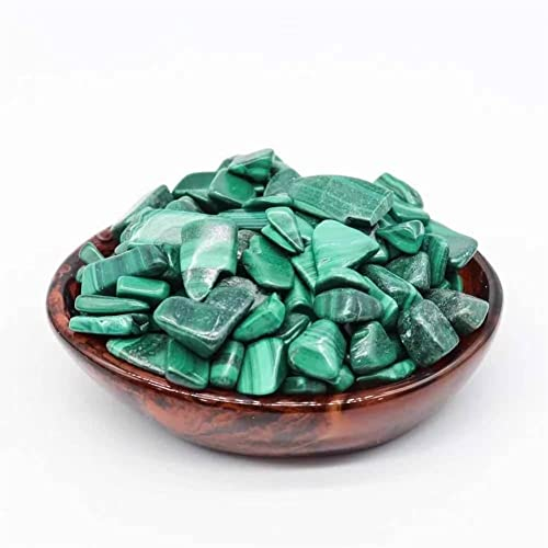 AUOQKQUT Naturlig kristall 90–100 g, naturlig Feng Shui-kristallsten, malakit, grus 10 mm-15 mm för heminredning