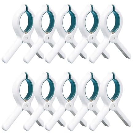KBRPEY 10 Pièces Pinces à Linge Ovales Ressort Puissant Antidérapantes Résistantes Intempéries Clips Lessive Pratiques