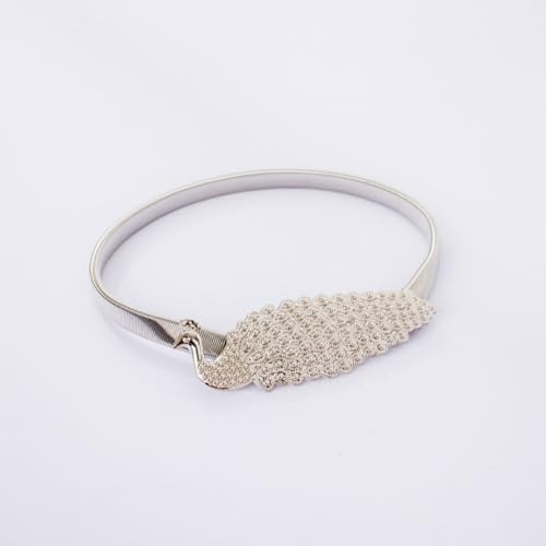 legacci per tende, legacci per tende, Fermatenda elastici in metallo for tende, confezione da 2, con motivo pavone, for soggiorno, tende da camera da letto, fermatenda decorativi alla moda, argento(Si