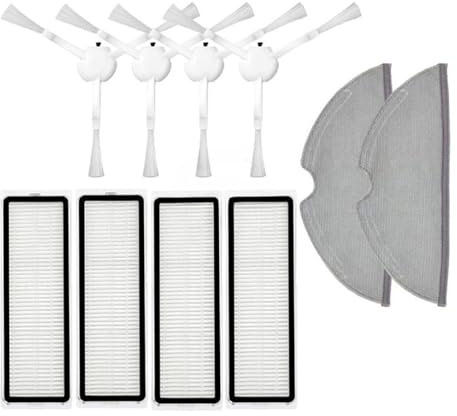 MFGVJNJ Replacement Accessories Filter, Main Brush, Side Brush, Mop Cloth, Compatible For Xiaomi MI 2 Pro Plus, STYTJ02ZHM Robot Vacuum Cleaner(As Shown j)
