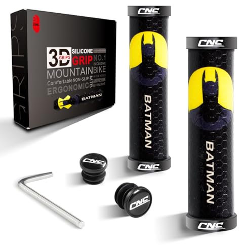 CNCLOL Fahrrad Lenkergriffe,MTB Fahrradgriffe 22mm aus Silikon,Fahrrad handgriffe Doppel Lock-On Design für MTB/Mountainbike.