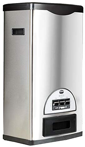 Cereal Container, Stainless Steel Rice Dispenser, Food Storage Container for Beans and Rice or Cereals, Moisture-Proof Rice Storage Bin for Keep Food Fresh, Automatic Metering