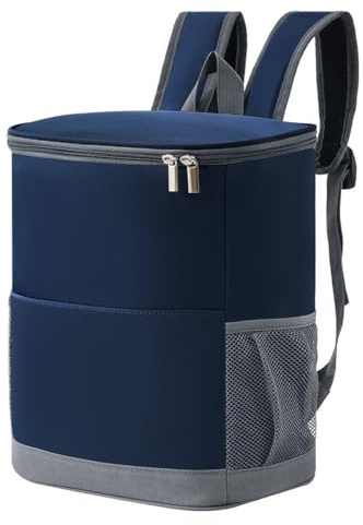AUXDIQ 15L Picknickrucksack Kühltasche Kühlrucksack Thermo Rucksack Isoliert Cooler Bag Isoliertasche (Blau)