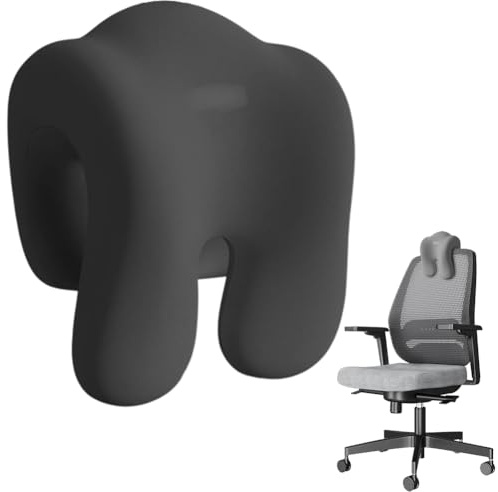 Peelanmall Cojín cervical, cojín cervical con espuma viscoelástica para aviones, cojín cervical de memoria para sillas de oficina, cojín ergonómico para sillas de escritorio, silla giratoria, viajes