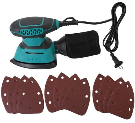 Levigatrice Elettrica per Dettagli, Motore Brushless, Levigatrice Mouse, 13000 Giri/min, Utensile Compatto per Lavorazione del Legno, Lucidatura, (Plug 230-240 V.)
