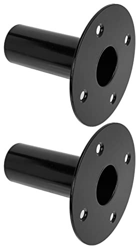 GALPADA Base de Altavoz Metalica 2 Piezas Soporte para Altavoces Resistente y Antivibración Protector de Suelo para Equipos de Sonido Color Negro