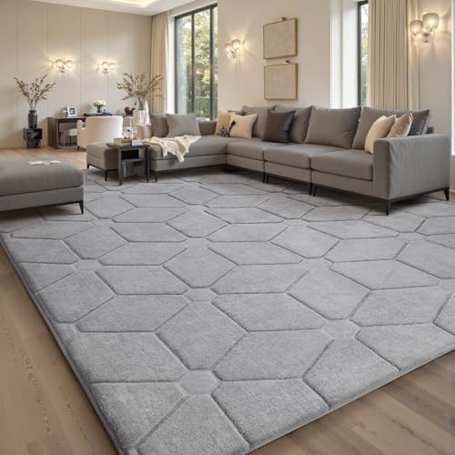 Sour Lemon Groß Teppich Wohnzimmer 140x200cm, Flauschiger Teppiche Grau | Wohnzimmerteppich Teppich Schlafzimmer Waschbarer Carpet Gegend Kurzflor Flauschig Rutschmatte Kinderzimmer Teppiche