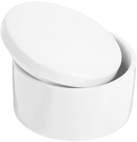 WESIEVYA Boîte à Bijoux Céramique Blanche Ronde Organisateur de Bagues et Boucles Oreilles Boîte de Rangement Compacte avec Compartiments Décoration pour Bureau