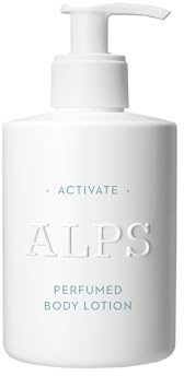 ALPS Activate Body Lotion 300ml – Vegan Body Lotion Made in Italy in a 50% Recycled Plastic Bottle with Ginger, Pink Pepper, Cypress, Vetiver & Patchouli for an Energising Mood Inspired by the Alps
