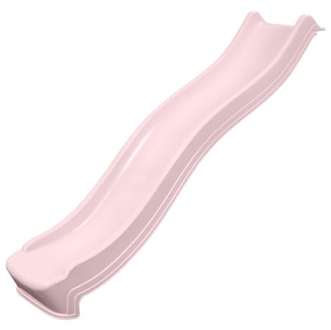 Plum Play 2.2m Childrens Heavy Duty Outdoor Garden Slide Attachment for Climbing Frame Playcentre Tree House - For Platforms Decks 4ft or 1.2m (Pastel Pink)