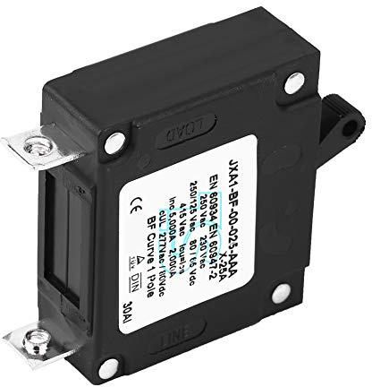 Qqmora Mini Interruttore Automatico Ad Alta sensibilità per Interruttore di Sicurezza a Levetta ON/OFF a Risposta Rapida 15A 20A 25A 30A Materiale ABS Nero (25A)