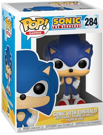 Funko POP! Games Sonic the Hedgehog Sonic With Emerald - Sonic the Hedgehog - Collectable Vinyl Figure - Gift Idea - Official Merchandise - Toys for Kids & Adults - Video Games Fans
