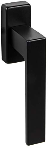 Gedotec Aluminium Türbeschlag - Fenstergriff schwarz Fensterolive auf Oval-Rosette | 1 Stk Drehkipp-Rasterolive ohne Schließzylinder | PUSH 1317 | Fensterbeschlag für Fenster inkl Befestigungsmaterial