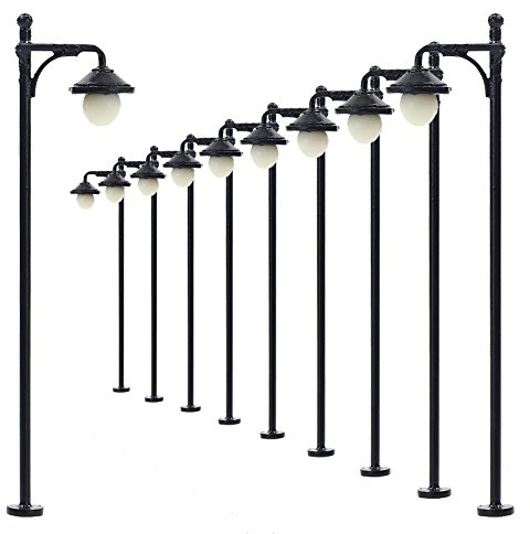 Evemodel LYM22 10 STK. Modell LED Lampen 65mm Spur H0 1:87 Leuchte Straßenlampen 3V