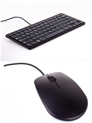 offizielle Raspberry Pi Maus + Tastatur, DE-Layout, inkl. 3 Port USB Hub, schwarz/grau