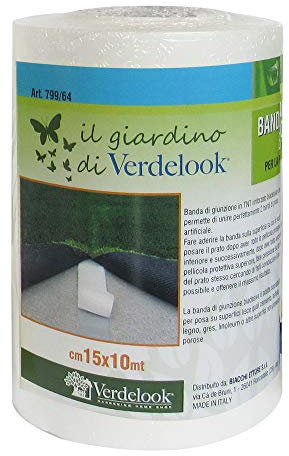 VERDELOOK Banda adhesiva doble cara TNT para juntas de césped artificial H15x10m
