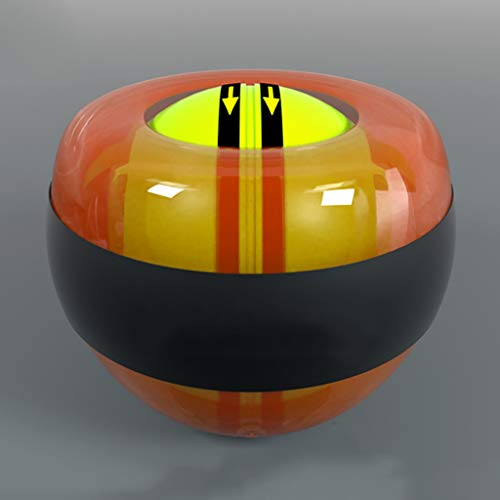 GLJ Gyroskopischer handtrainer Ball Handgelenk Trainer Übungen Ball, Gyroskopische Kugel, mit LED-Leuchten, Keine Notwendigkeit Start Pull String, Handgelenkstärker (Color : Orange)