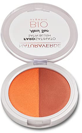 Naturaverde | BIO Make Up - Fard Satinato Maxi Duo, Blush in Polvere, Illuminante Viso, Contouring, Trucchi Donna, 10gr, N°02