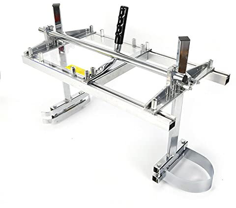 Utensile da giardino all'aperto segheria mobile piccolo legno aiuto per sega per 14'' -24'', quarzo aeronautico 29 mm, telaio quadrato in alluminio, morsetto quadrato in acciaio 25 mm