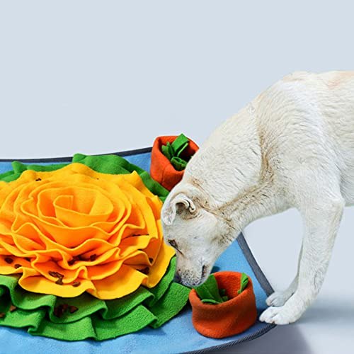 Wisada Schnüffelmatte Hund Schnüffelrasen Intelligenzspielzeug Nahrungssuche Futtermatte Waschbar rutschfest Schnüffelteppich für Alle Hunde & Haustier(70x50cm)