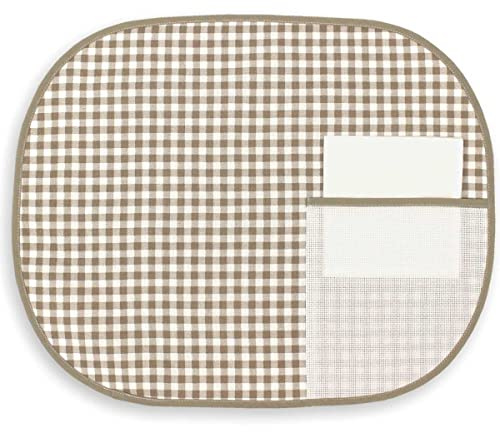 hobbymio.it Tovaglietta Americana da ricamare a Punto Croce, Tela Aida, tovaglietta da ricamare a Punto Croce, Quadretti Beige e Panna