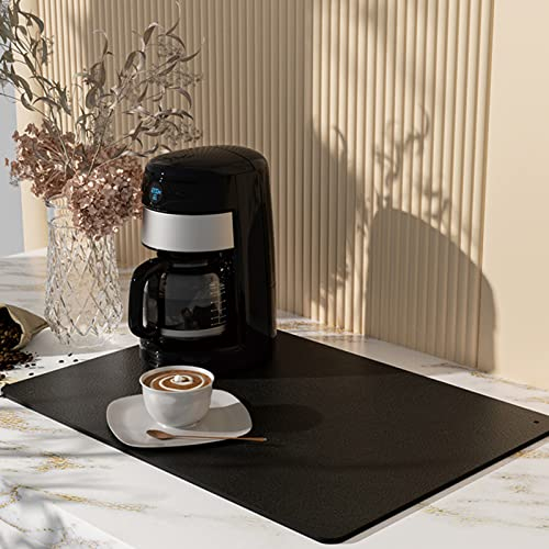 Alfombrilla Escurreplatos,50 x 60cm Súper Absorbente Alfombrilla Secado de Platos,Estera Fregadero Secado Rápido,Drying Mat Antideslizante para Encimera de Cocina,Esterilla de Secado para Cafetera