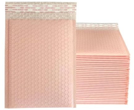 30 Stück rosa Poly-Luftpolster-Versandtaschen, gepolsterte Umschläge, mit Luftpolsterfolie gefütterte Poly-Versandtaschen für Versandverpackungen, selbstklebend, 25 x 30 cm