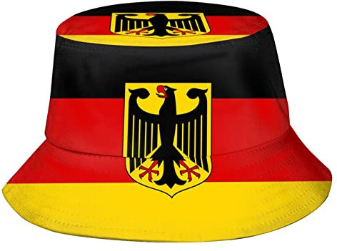 Kappen Deutschland Amerikanische Flagge Eimerhut Uv-Schutz Fischerhut Verstaubare Bucket Hat Für Herbst Camping Herren