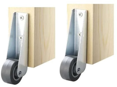 2PCS Smooth Mobility Directional Caster Wheel,Office Chair Castors Replacement Wheel,Universal Size Office Chair Twin Caster Wheels,Ultra Heavy Duty Rollerblade Swivel Office Chair Castors (L)