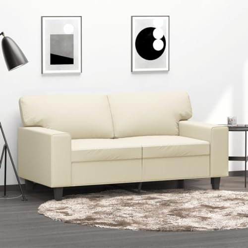 Willood 2-Sitzer-Sofa Creme 120 cm Kunstleder Loungesofa Lounge Sitzmöbel Wohnzimmer Sofas359413