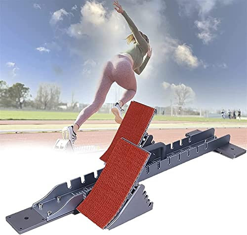 HXLDZOU Multifunktionaler Lightning-Startblock, Leichtathletik-Sport-Startblock, geeignet für Kunststoffbahn-Aschenbahn